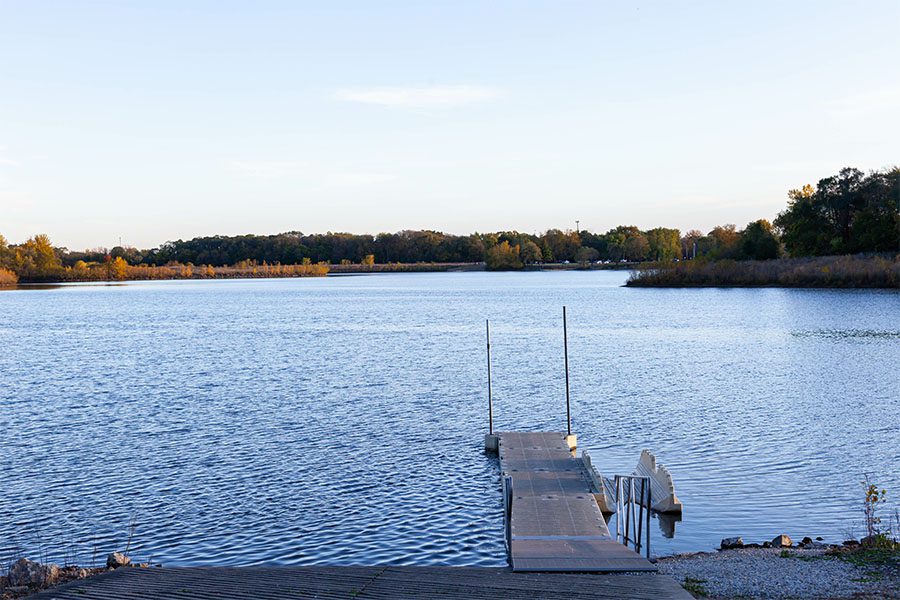 Cedar Falls IA Insurance - Cedar Falls Lake with Dock in Iowa